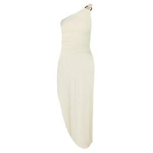 NWT LIKELY Harley One-Shoulder Asymmetric Dress Sleeveless CREAM Size 8